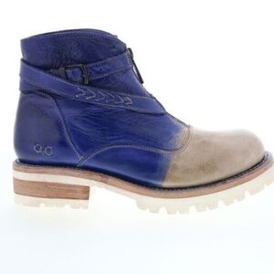 BED|STU Women's Blue and Tan Ankle Boots